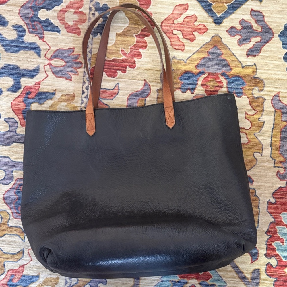 Madewell Black and Brown Tote Bag